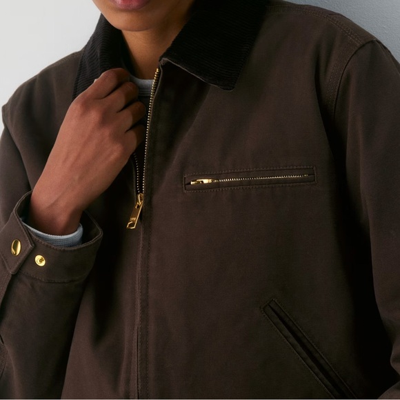 TNA Barkley Workwear Jacket in Rich Mocha Brown - Picture 4 of 8